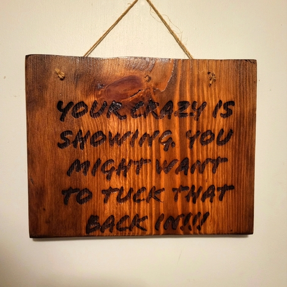 Pine wood sign 11"x9"x3/4" - Picture 1 of 3